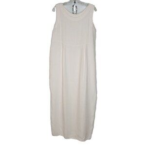Bryn Walker Linen Maxi Dress S Light Pink Sleeveless Lagenlook Boho Feminine